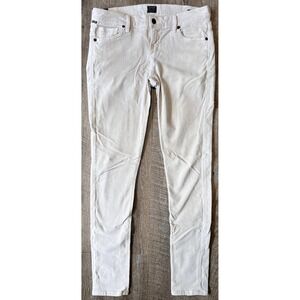 Citizens of Humanity Cream low rise‎ straight leg corduroy pants size 28